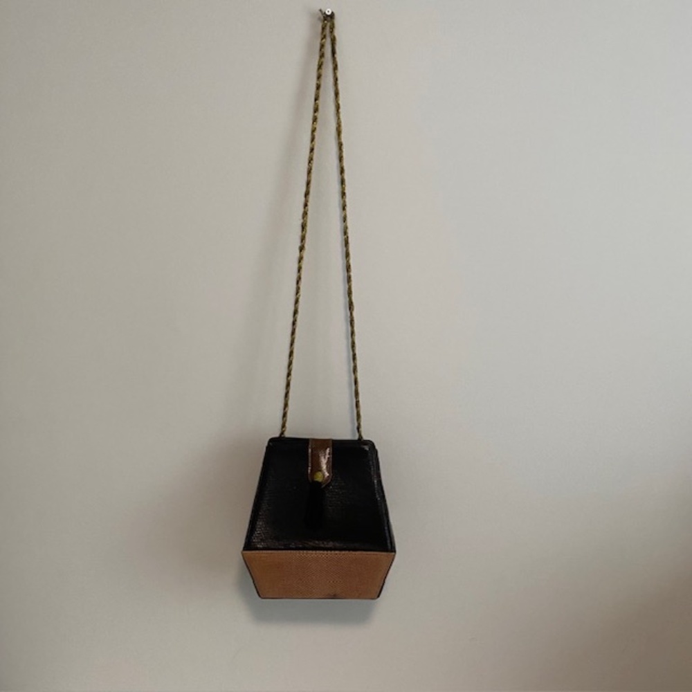 Mode Italy High Fashion Elegant Black and Brown Women's Bag